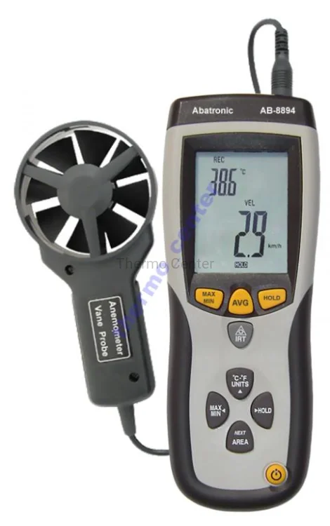 ANEMOMETR i TERMOMETR z interfejsem USB - AB-8894 ze Świadectwem sprawdzenia