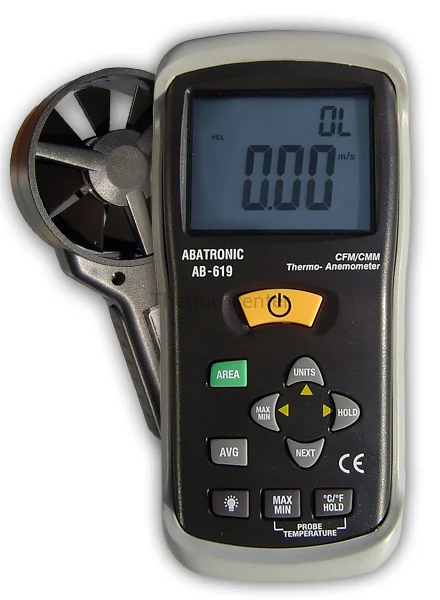 Anemometr i termometr AB-619 - Oblicza wydajność